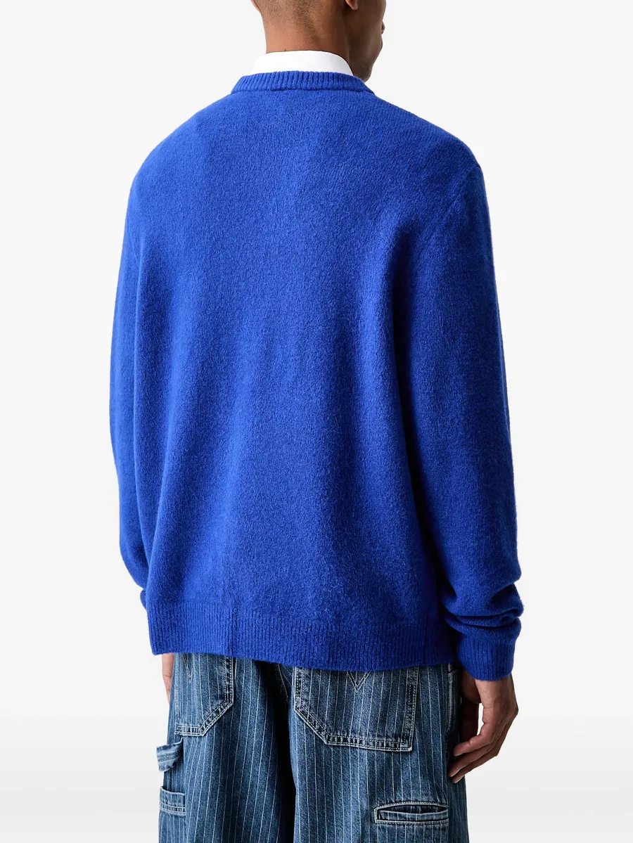Trefoil essentials logo knit sweater 3