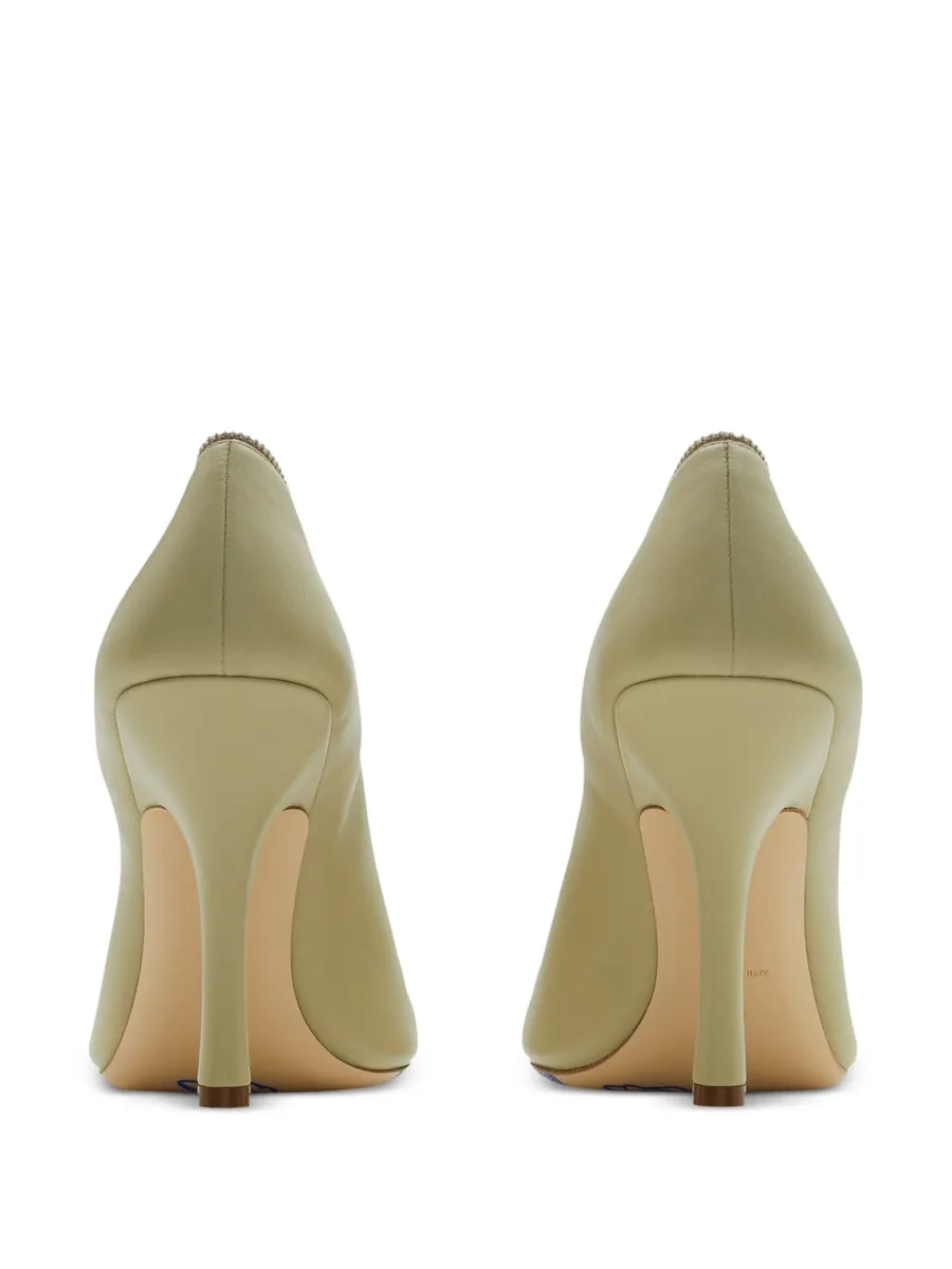 Baby Zip 100mm leather pumps 6