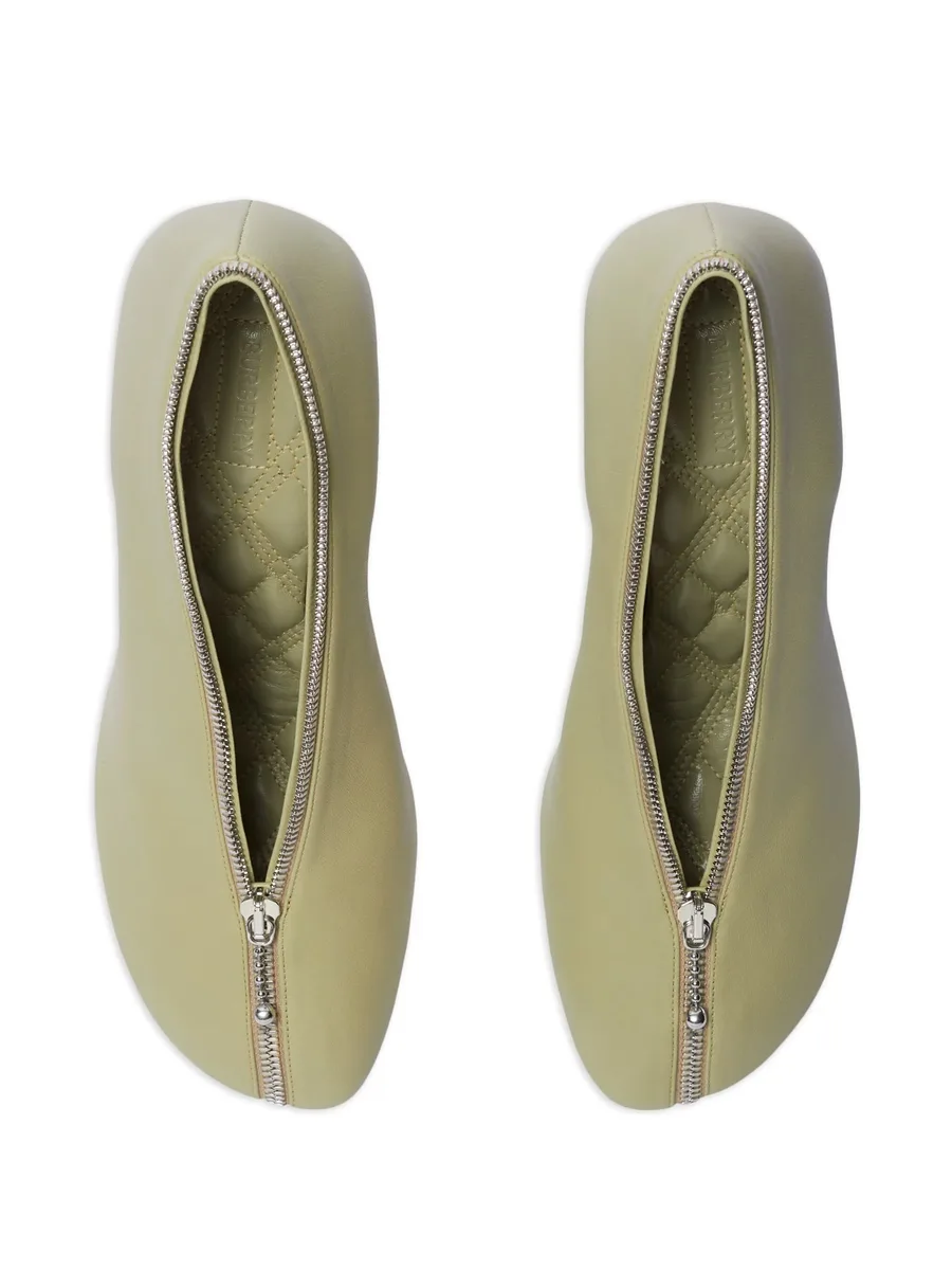 Baby Zip 100mm leather pumps 7