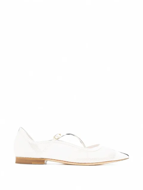 Bettina mesh buckled ballet flats