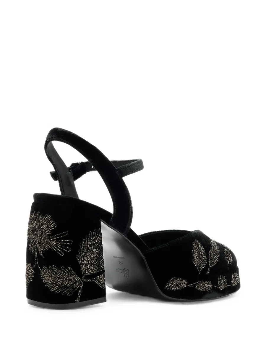 embroidered velvet pumps 3