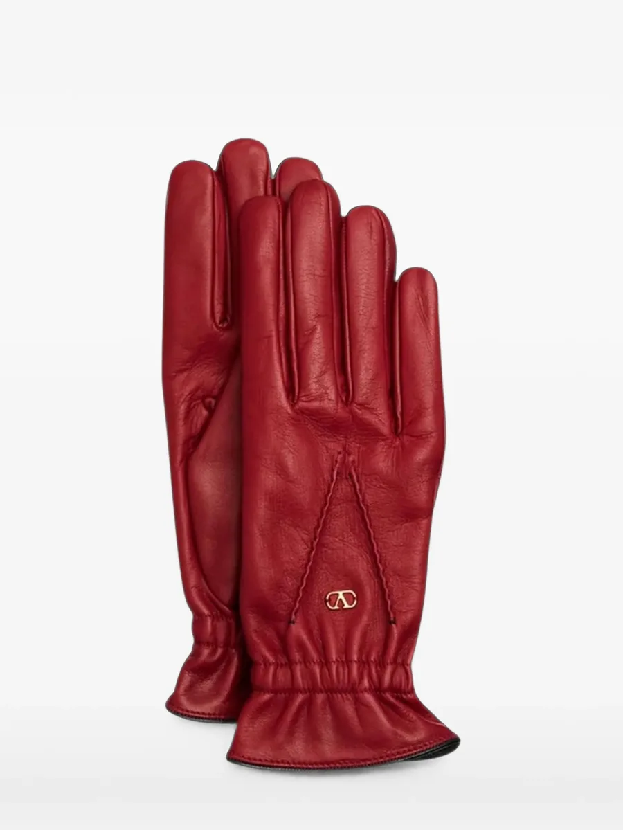 VLogo Signature leather gloves 2