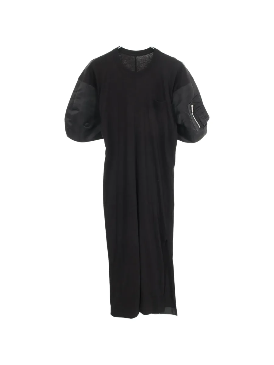 color-block short-sleeve midi dress 1
