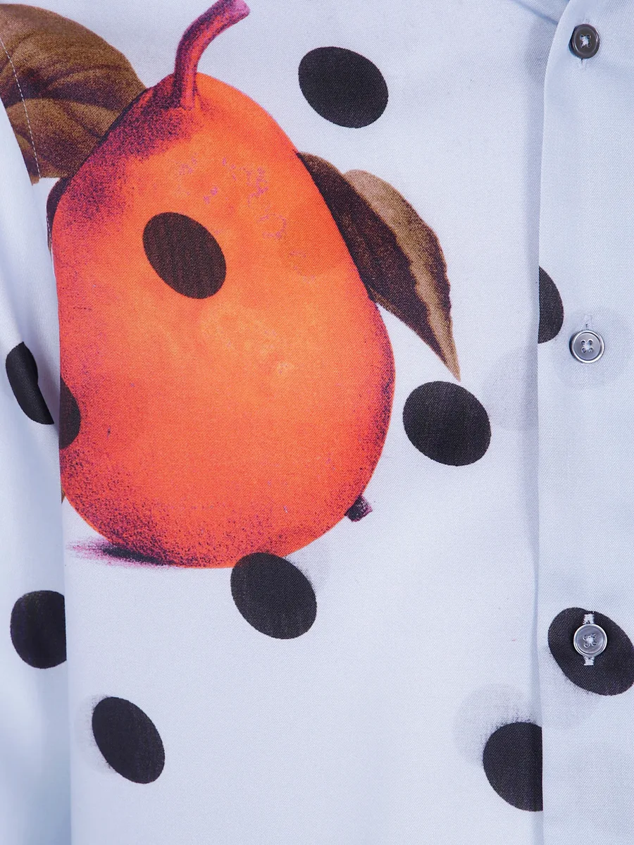 polka-dot pear-print shirt 3