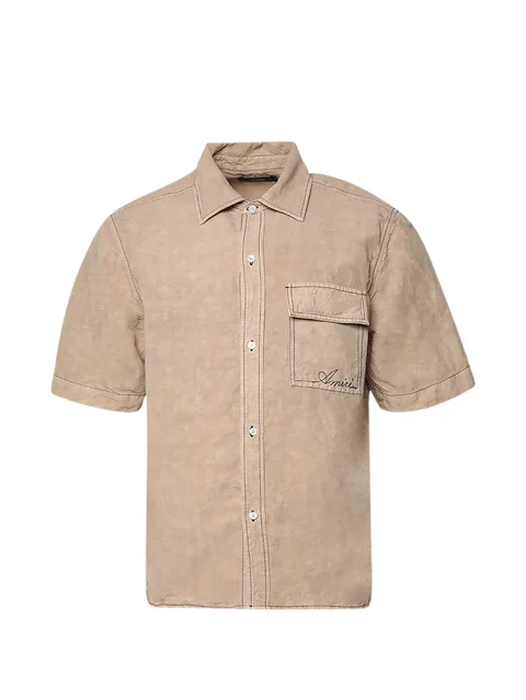 script linen GD PKT SS shirt