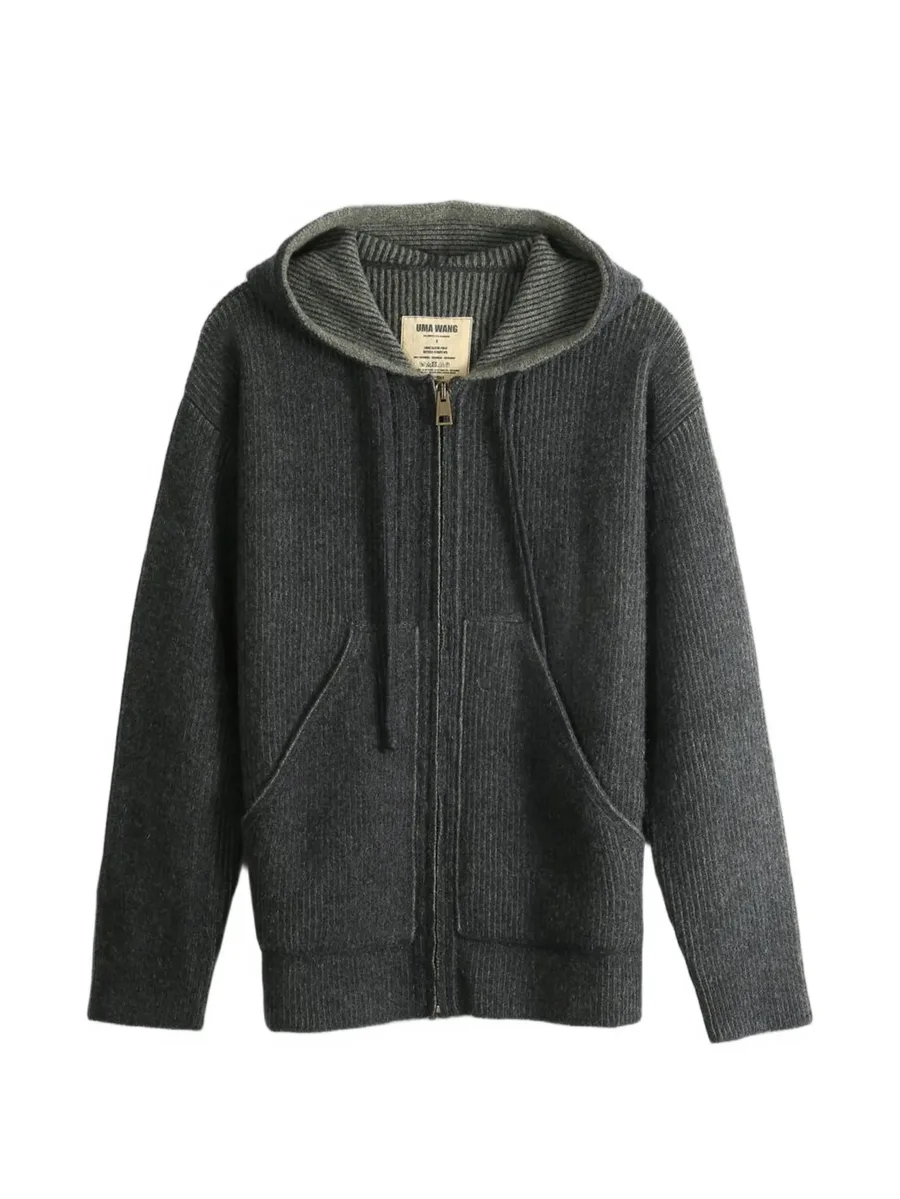 ribbed zip-up hoodie 1