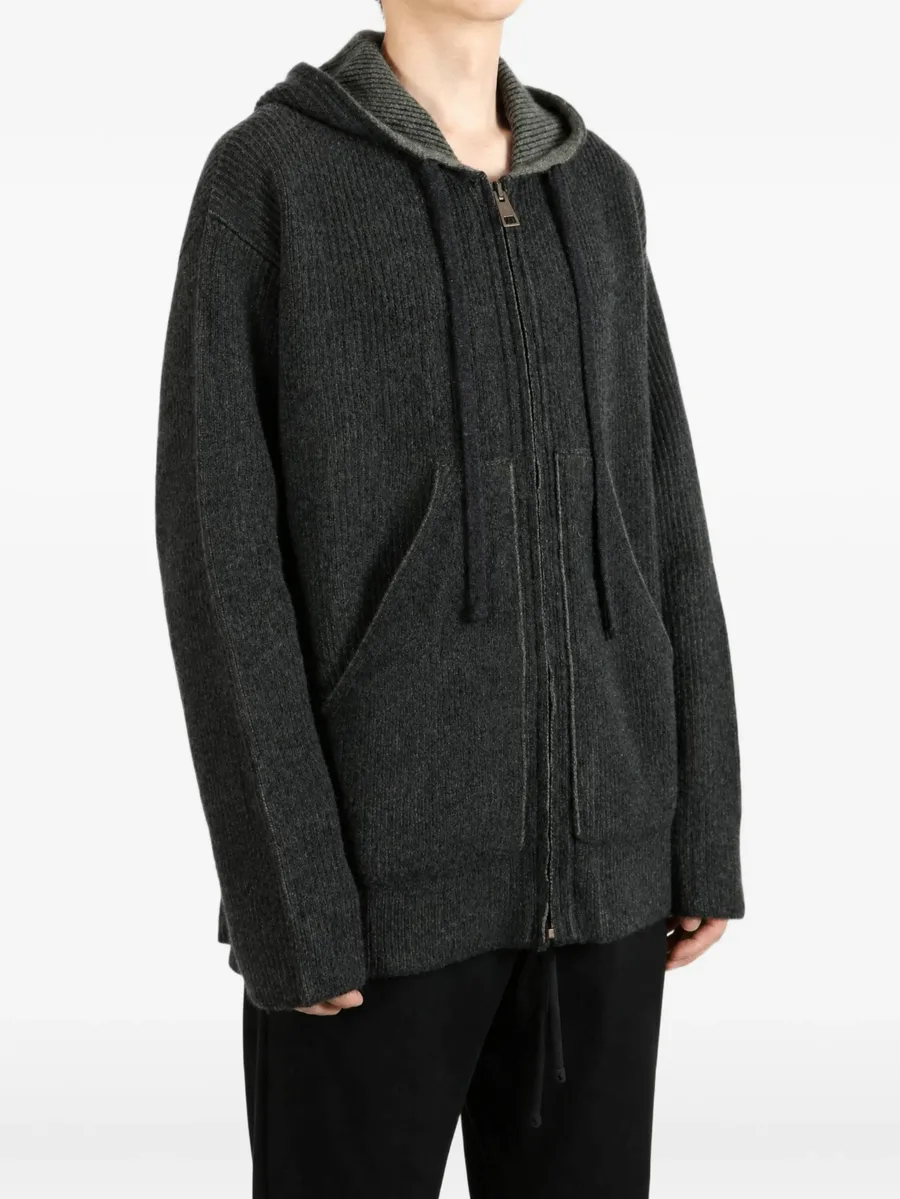 ribbed zip-up hoodie 3