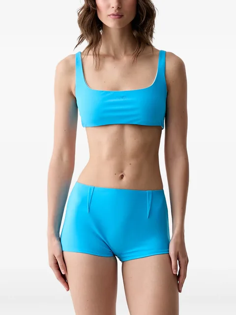 logo-print bikini