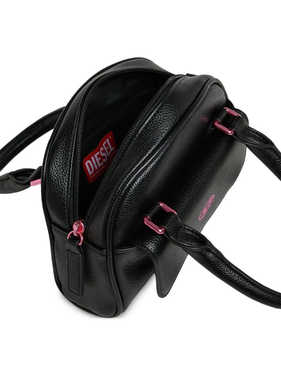 Wredy logo-embroidered grained tote bag 3