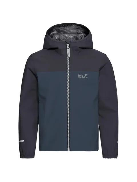 hooded colour-block jacket