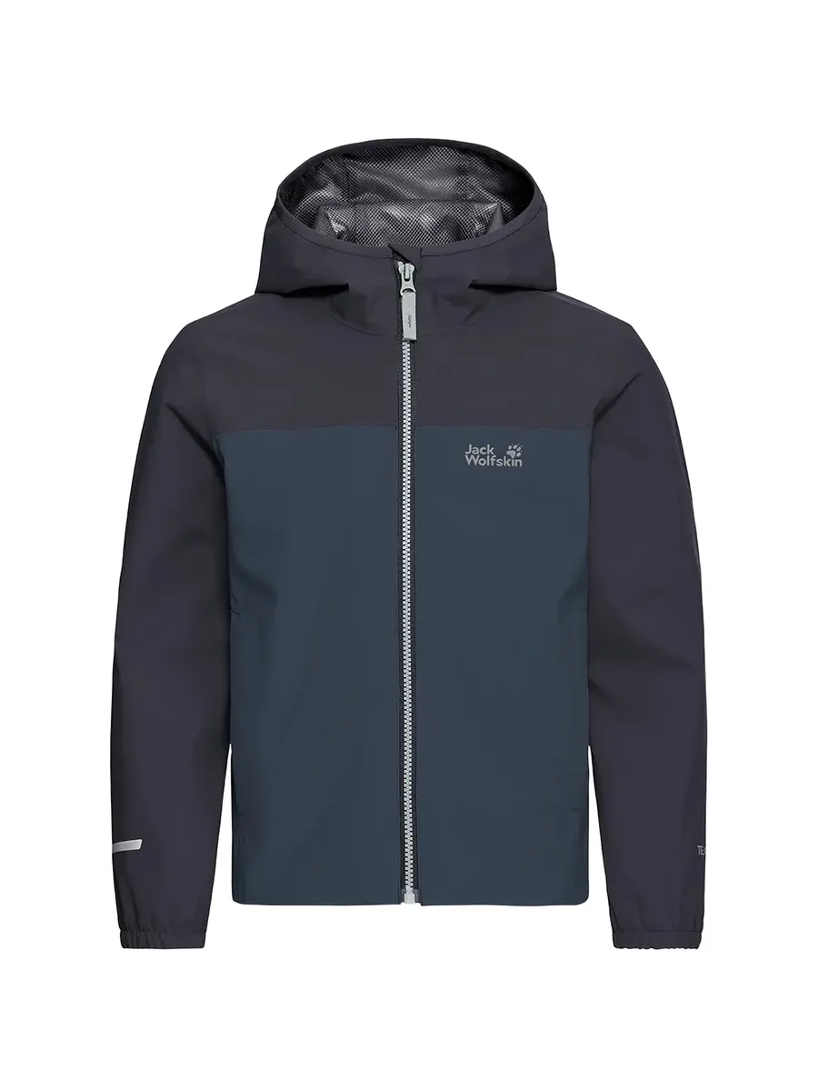 hooded colour-block jacket 1
