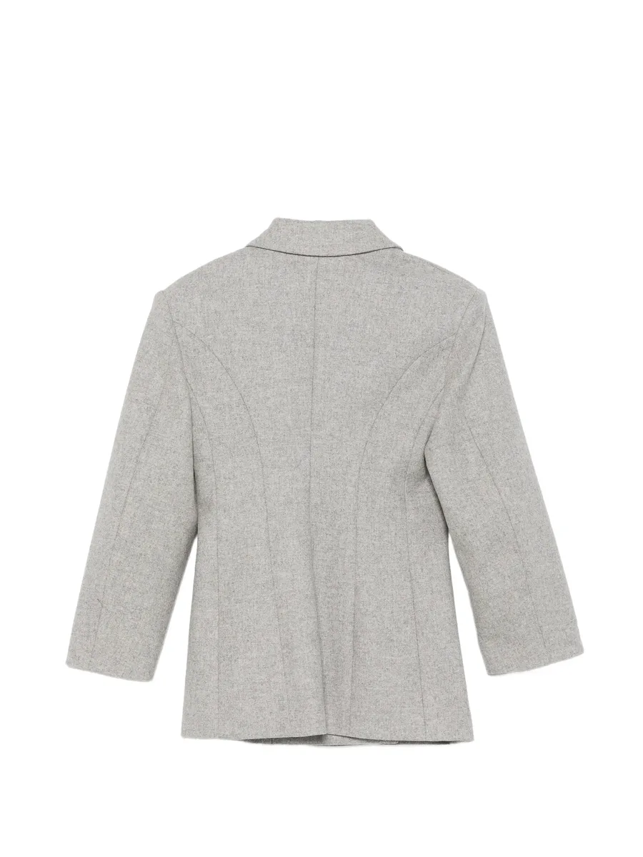 ruched single-breasted jacket 2