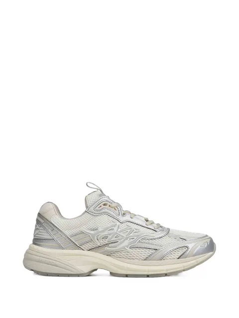 Metallic M-Tech panelled mesh sneakers