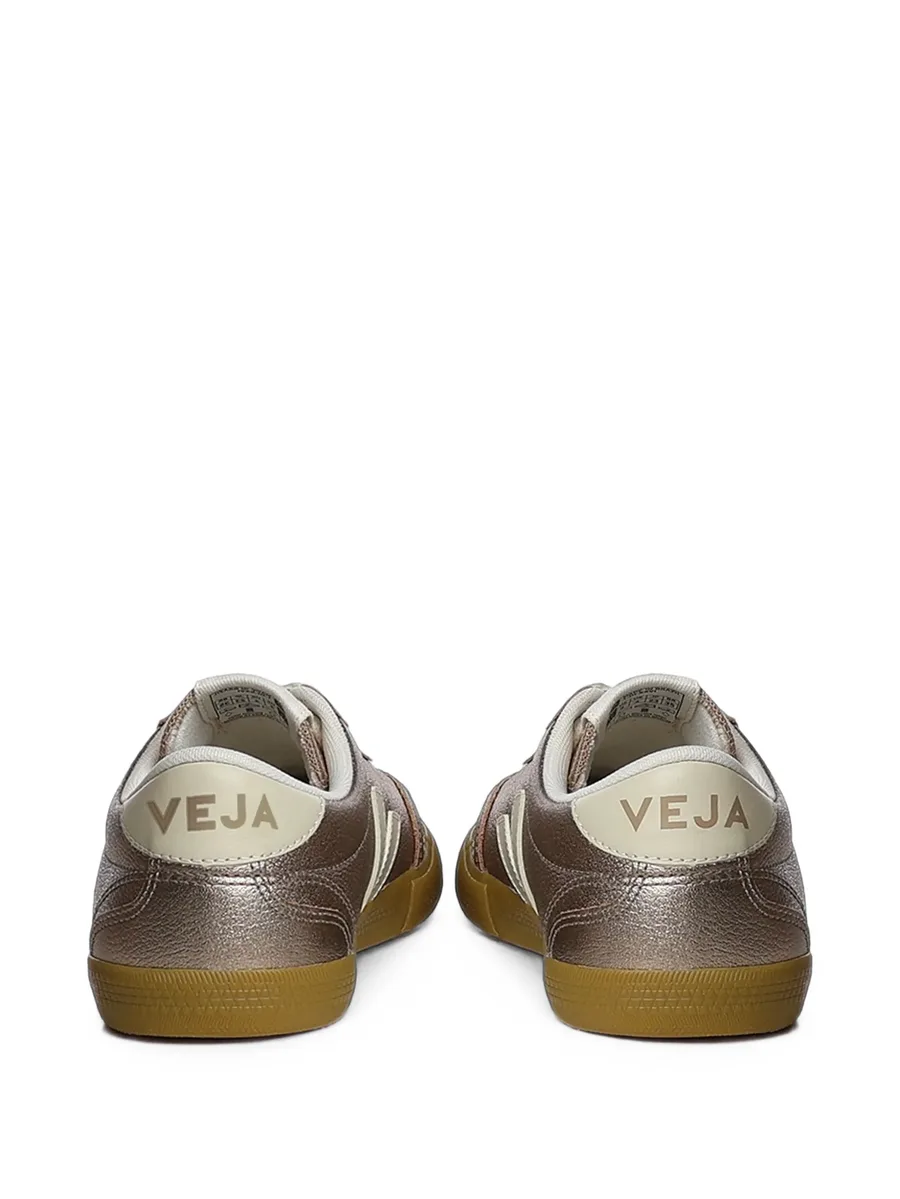 Volley metallic-effect leather sneakers 3