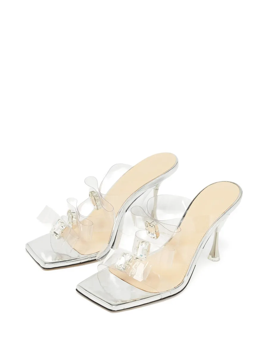 pre-owned 90mm clear-straps sandals 4