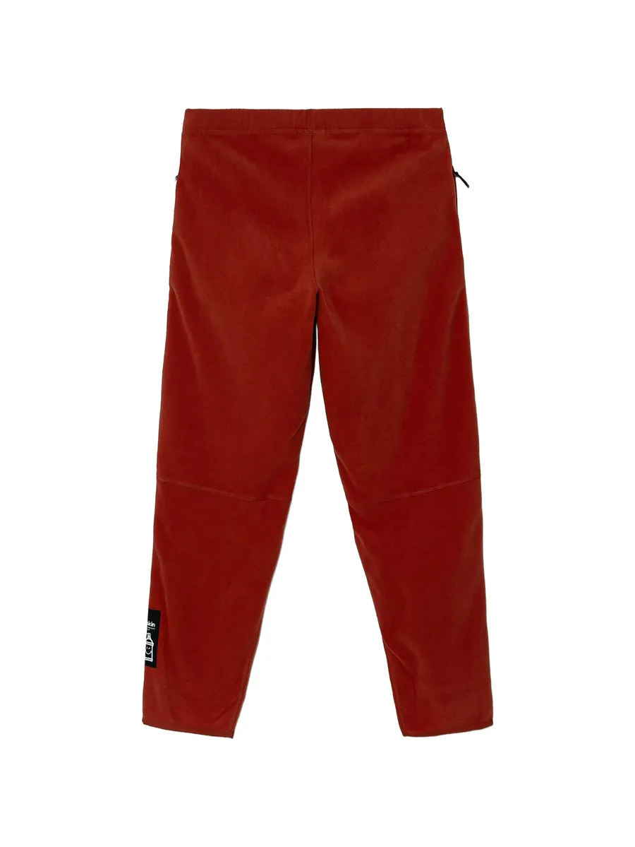 logo-patch fleece trousers 2