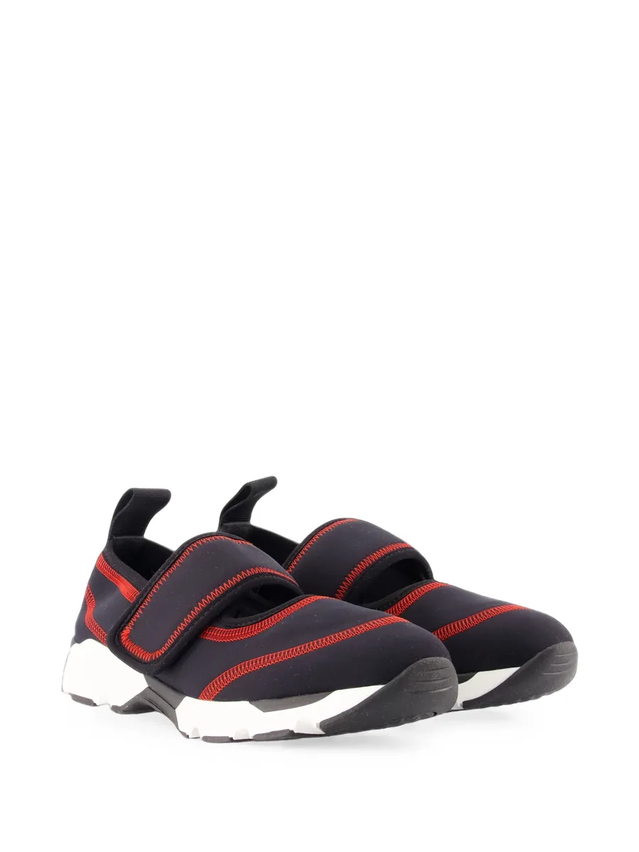 touch-strap contrast-stitch sneakers 2