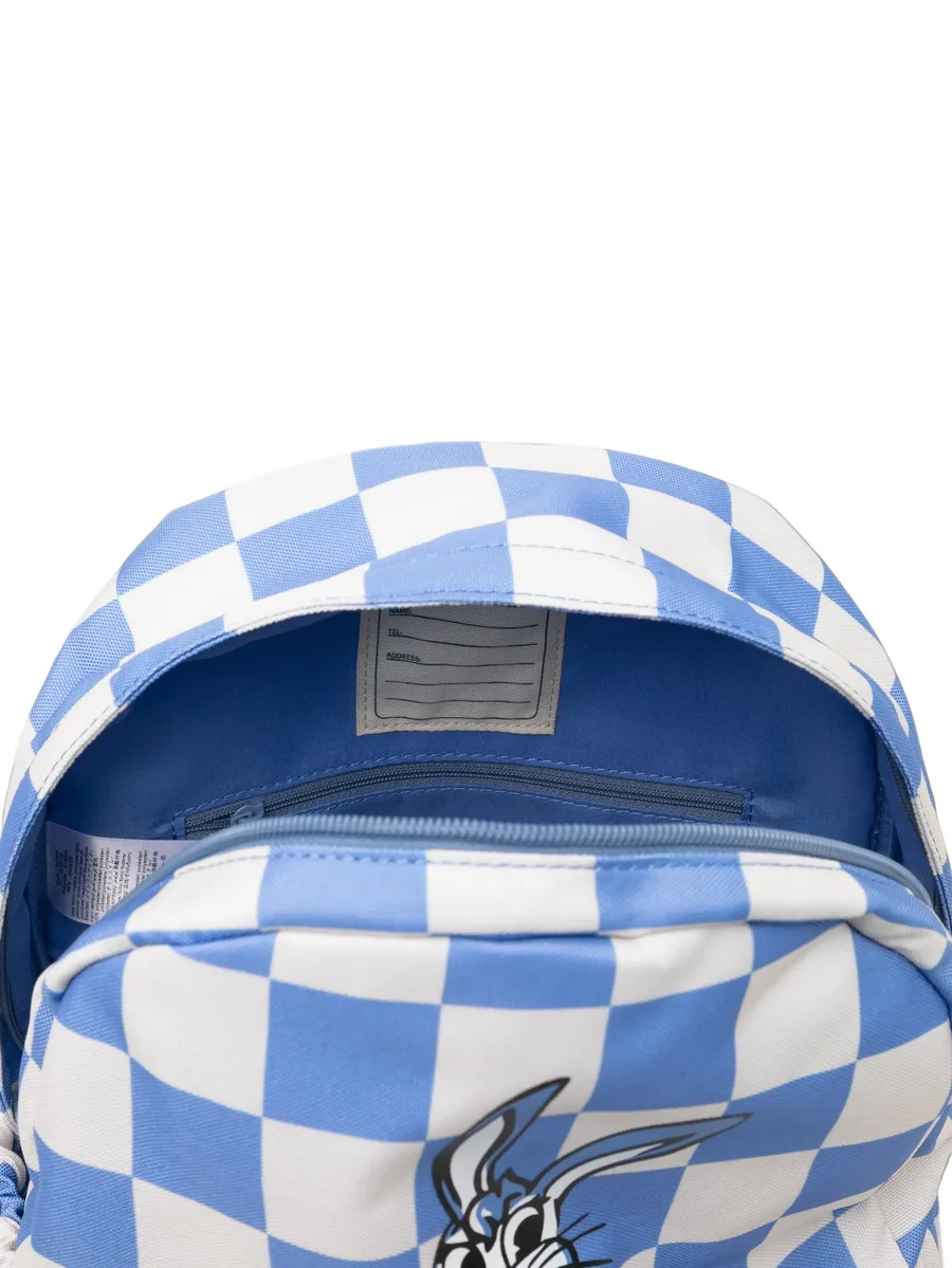 checkerboard-print rabbit-motif backpack 4