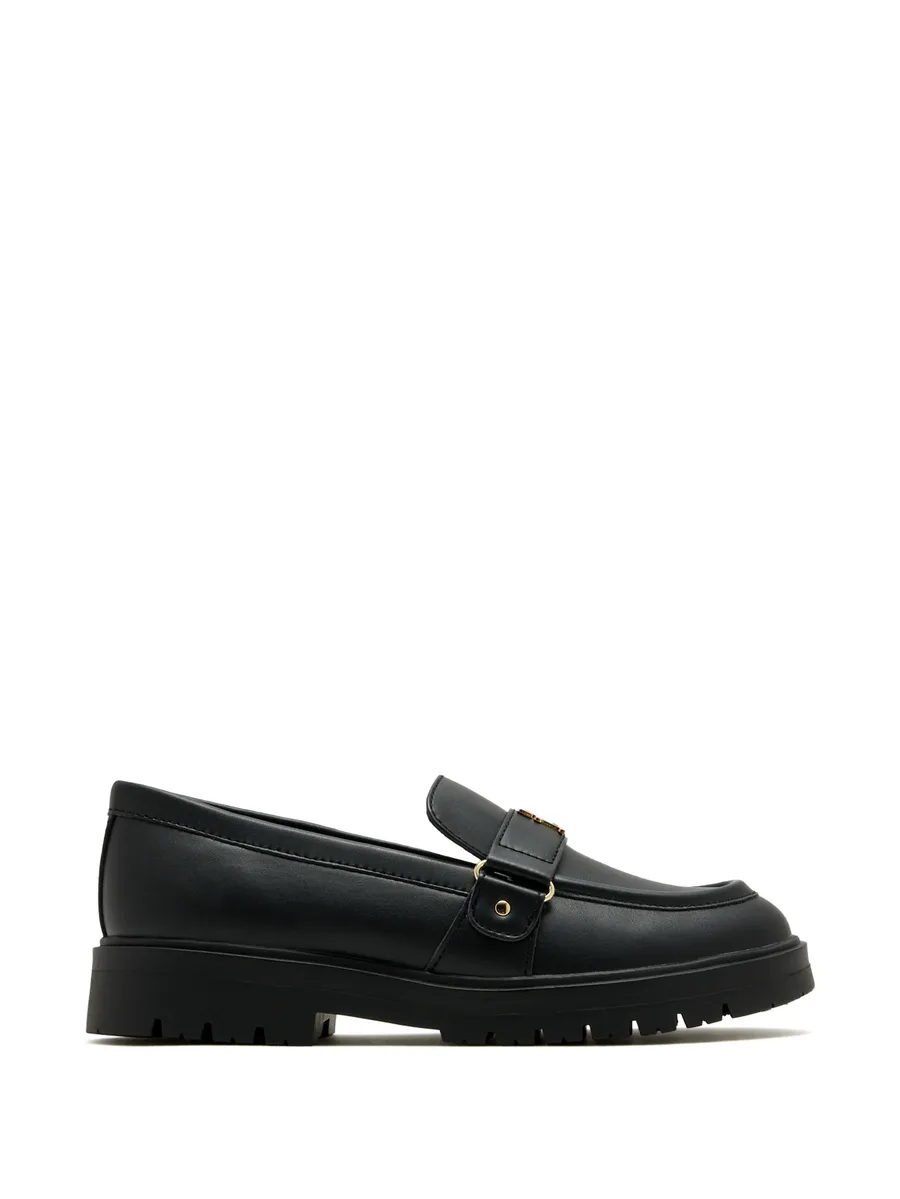 logo-plaque chunky loafers 1