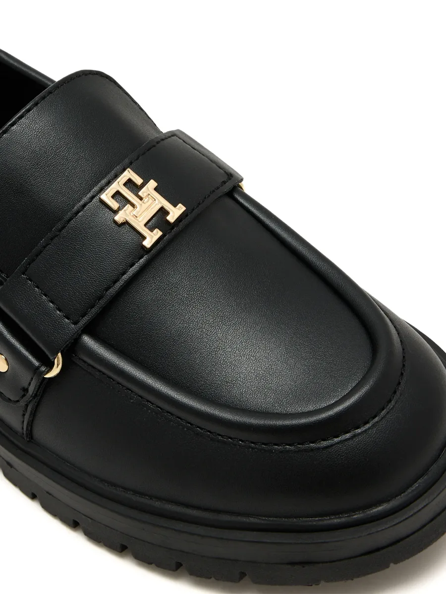logo-plaque chunky loafers 4