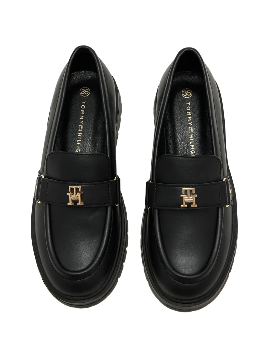 logo-plaque chunky loafers 3