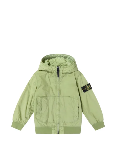 logo-patch hooded jacket