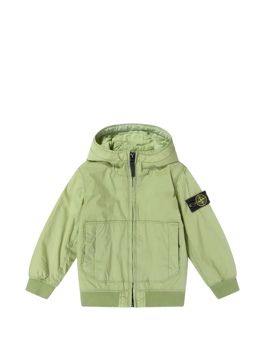 logo-patch hooded jacket 1