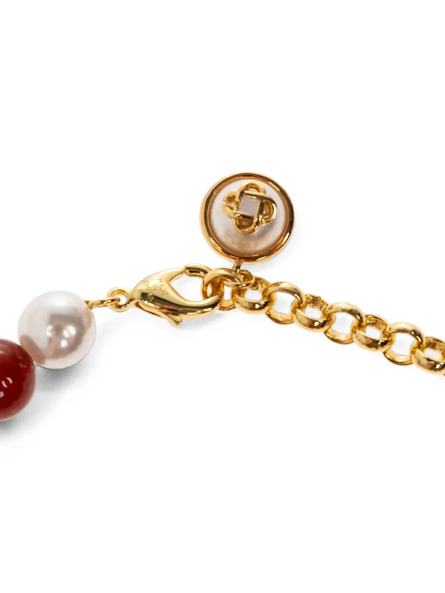 beaded logo-plaque bracelet 3
