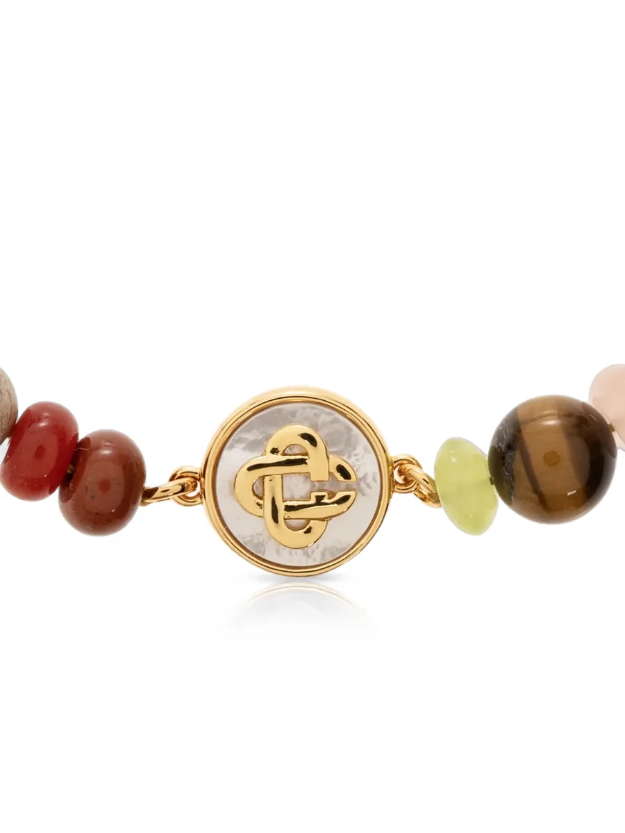 beaded logo-plaque bracelet 4