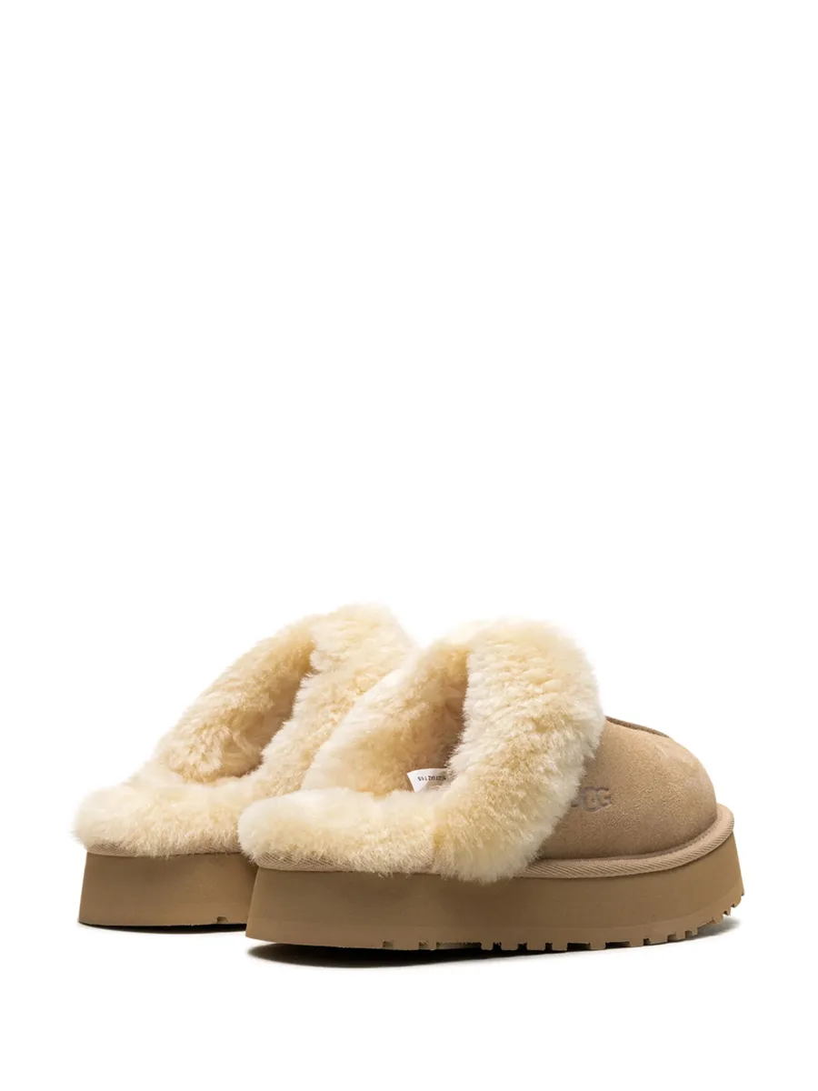 Disquette shearling-trim slippers 6