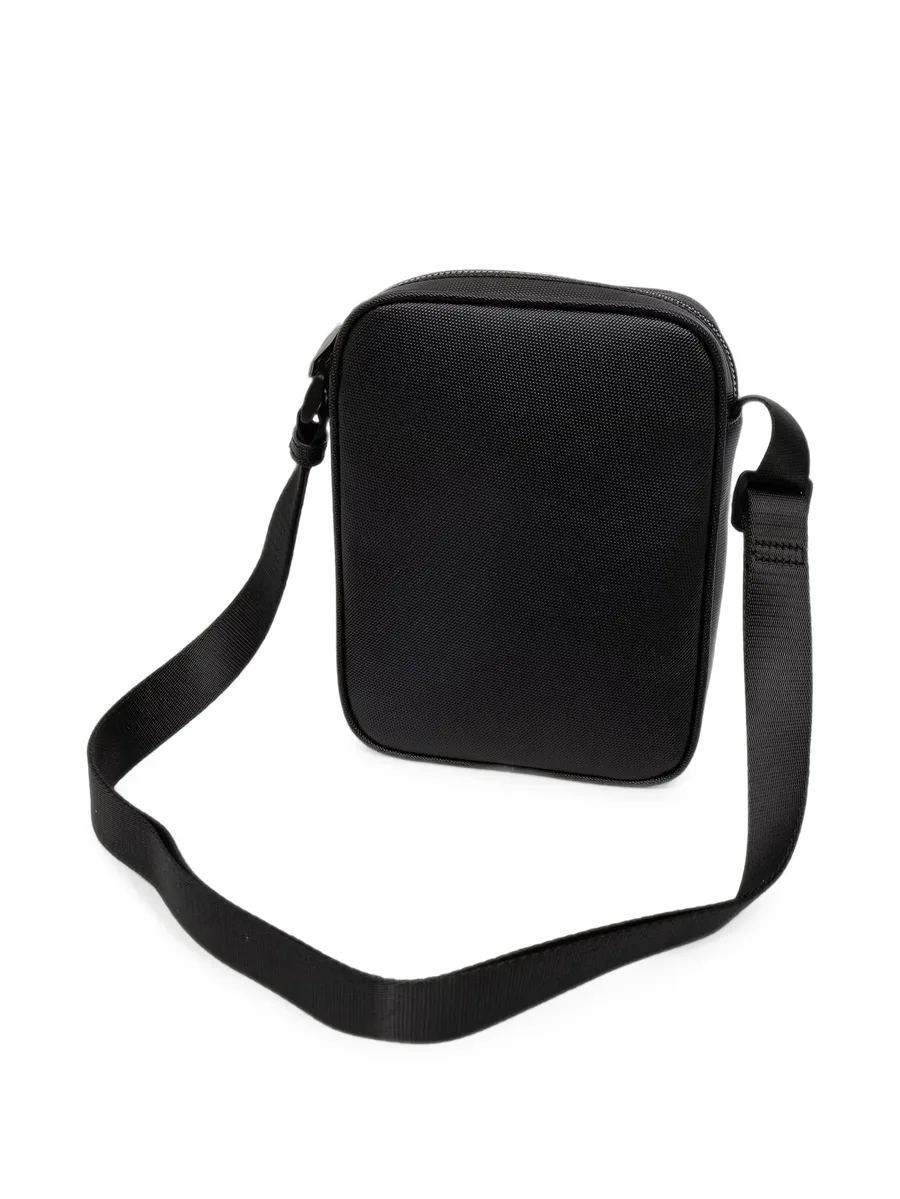 logo-print panelled messenger bag 3