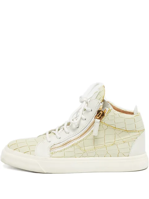 crocodile-effect sneakers