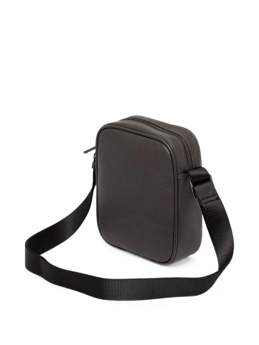 logo-plaque pebbled-effect messenger bag 2