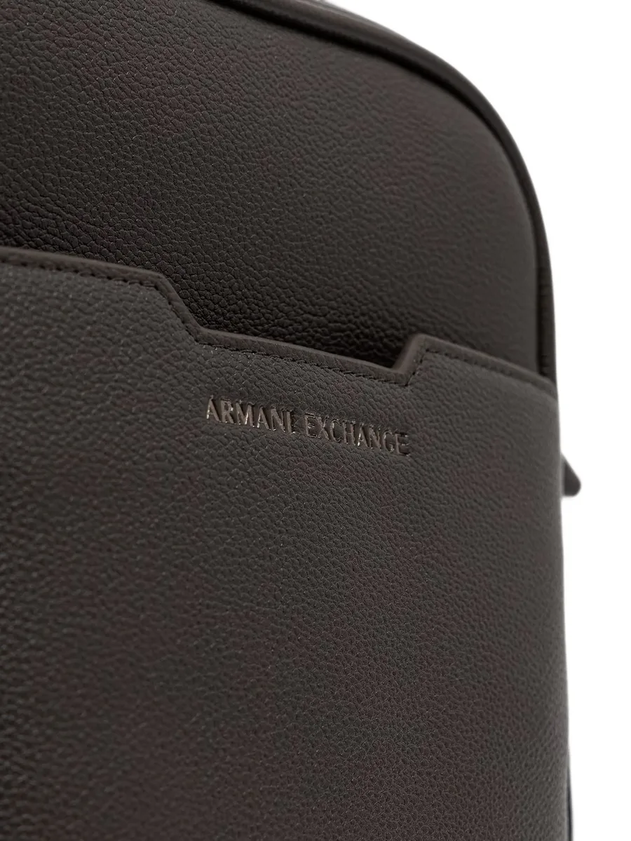 logo-plaque pebbled-effect messenger bag 3