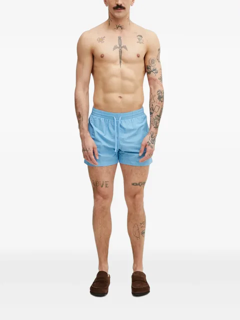 logo-print drawstring swim shorts