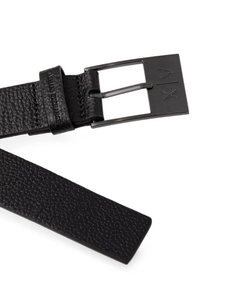 logo-plaque pebbled belt 2