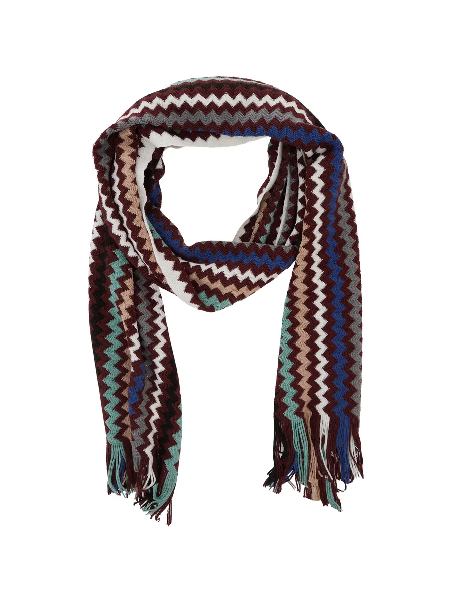 zigzag-knit fringed scarf 2