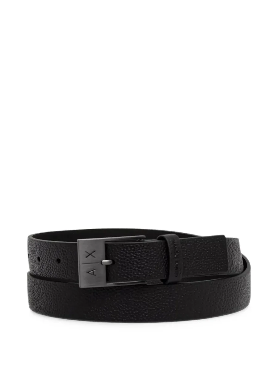 logo-plaque pebbled belt 1