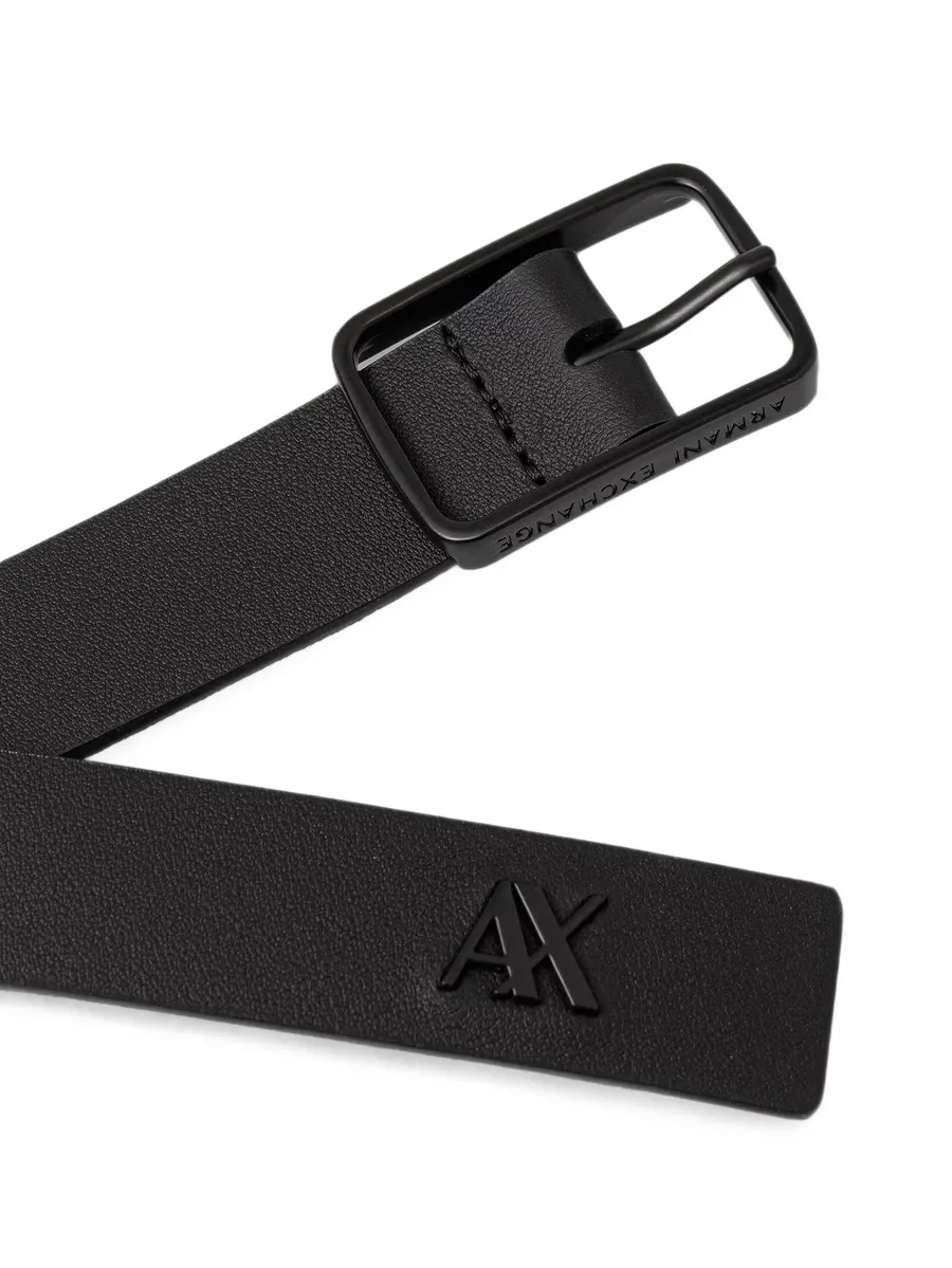logo-plaque buckle-fastening belt 2