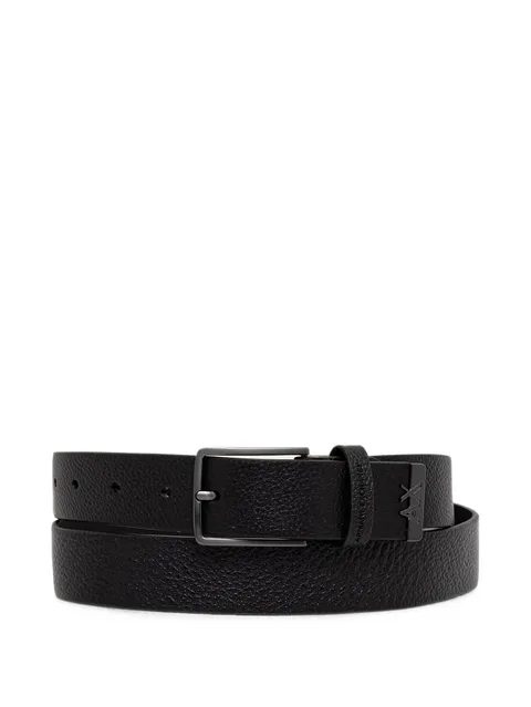 logo-plaque grained belt