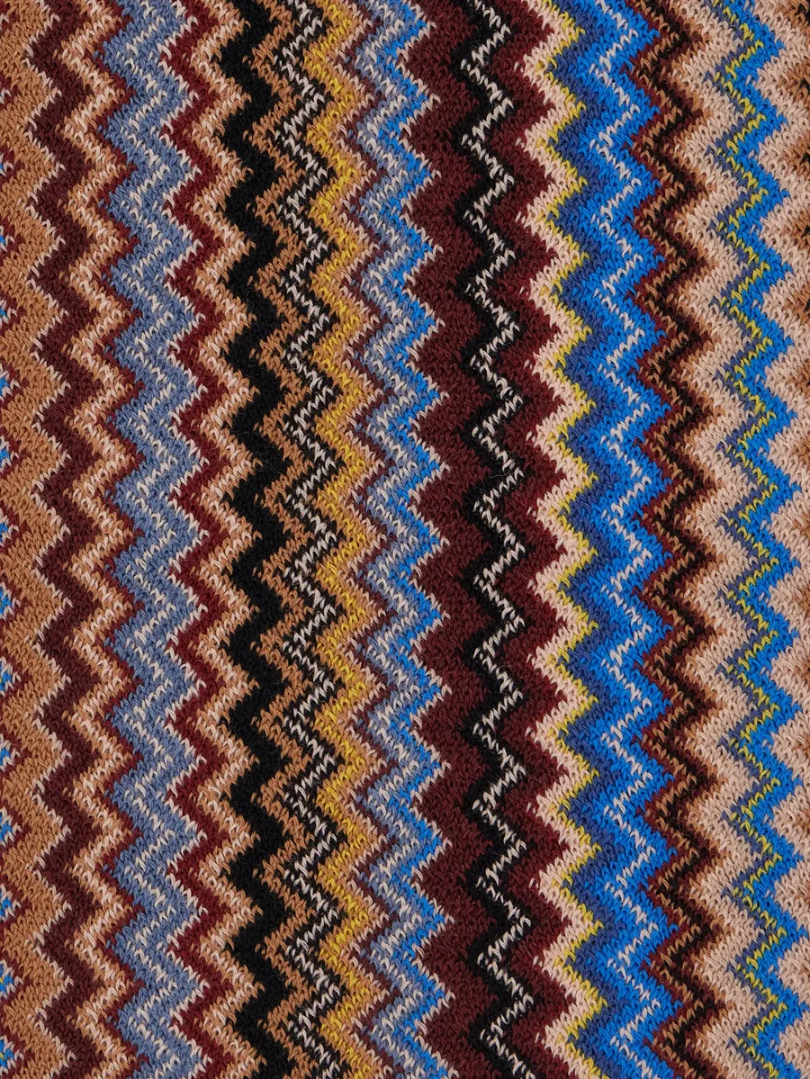 zigzag knit fringed scarf 3