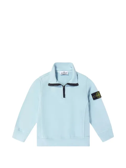 logo-patch quarter-zip sweater