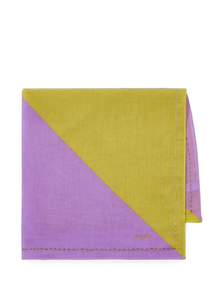 colour-block contrast-stitch scarf 1