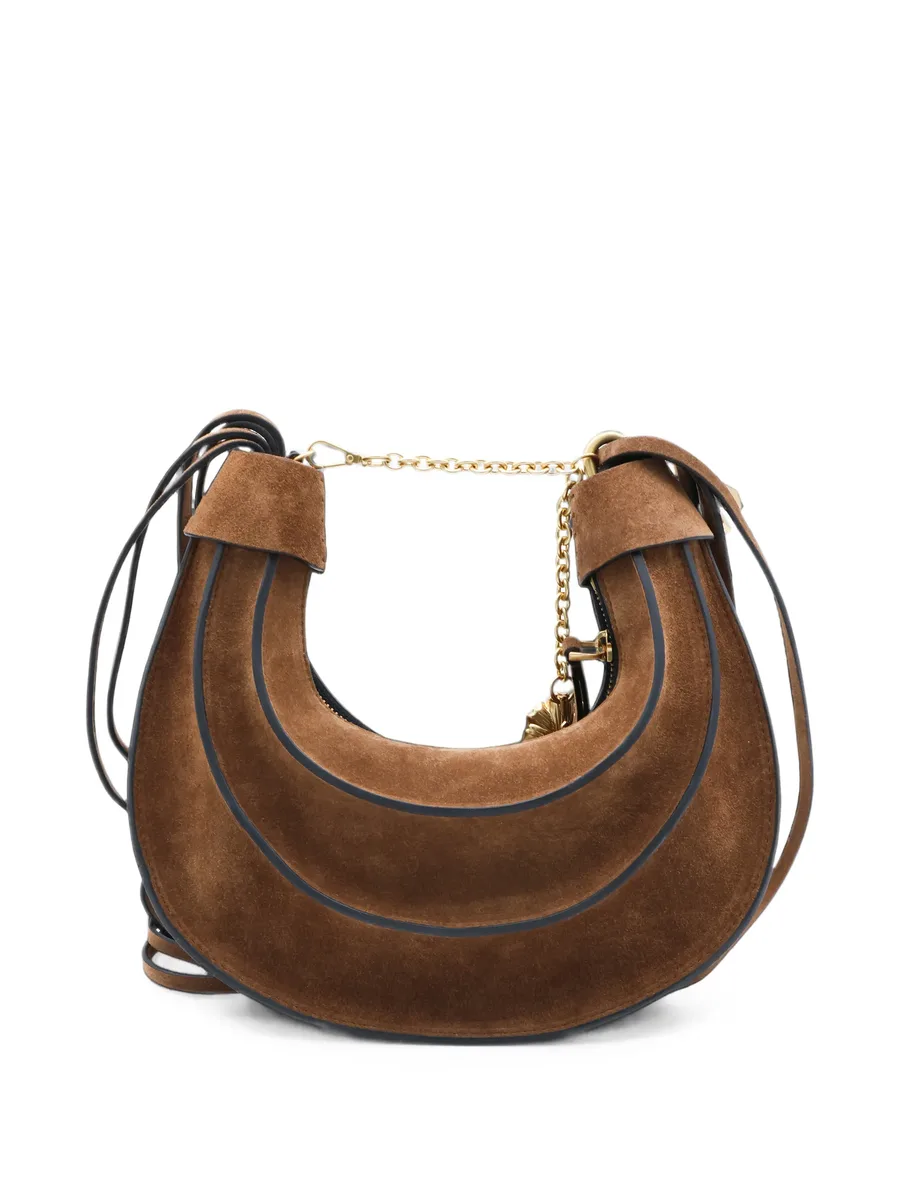 flower-charm suede shoulder bag 2