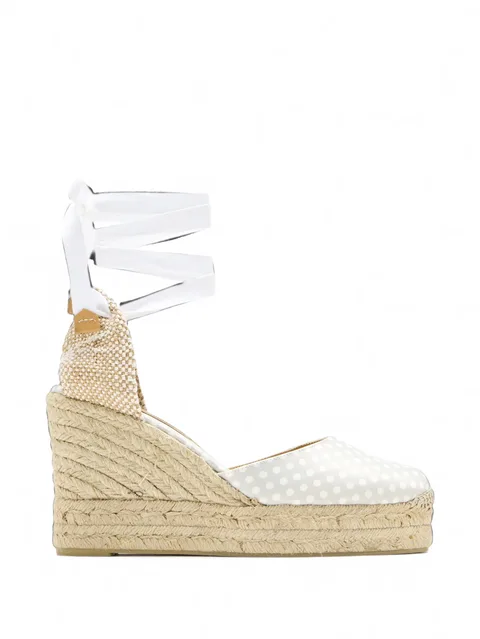 Carina polka-dot wedge espadrilles