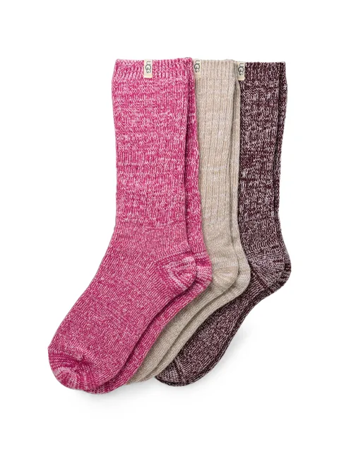 ribbed slouchy socks (set of three)