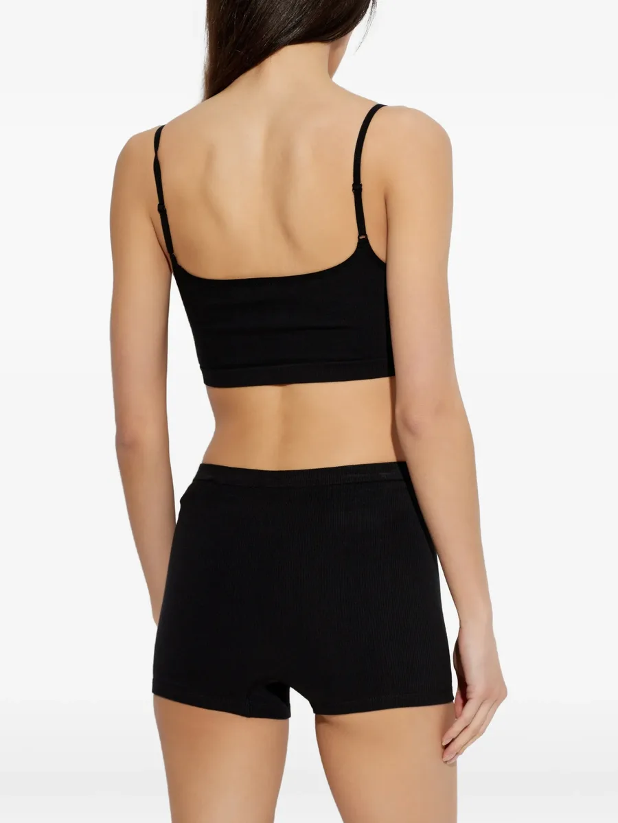 ribbed-knit logo-patch shorts 3