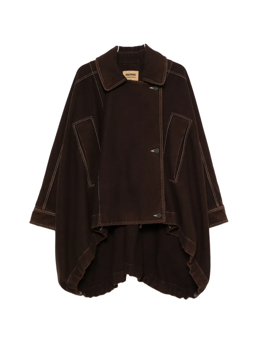 Kew contrast-stitch oversized jacket 1