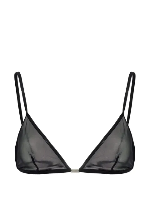 sheer triangle bra