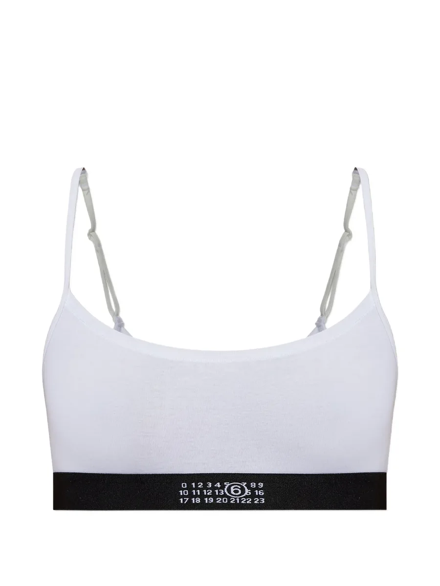 logo-print elasticated bra 1